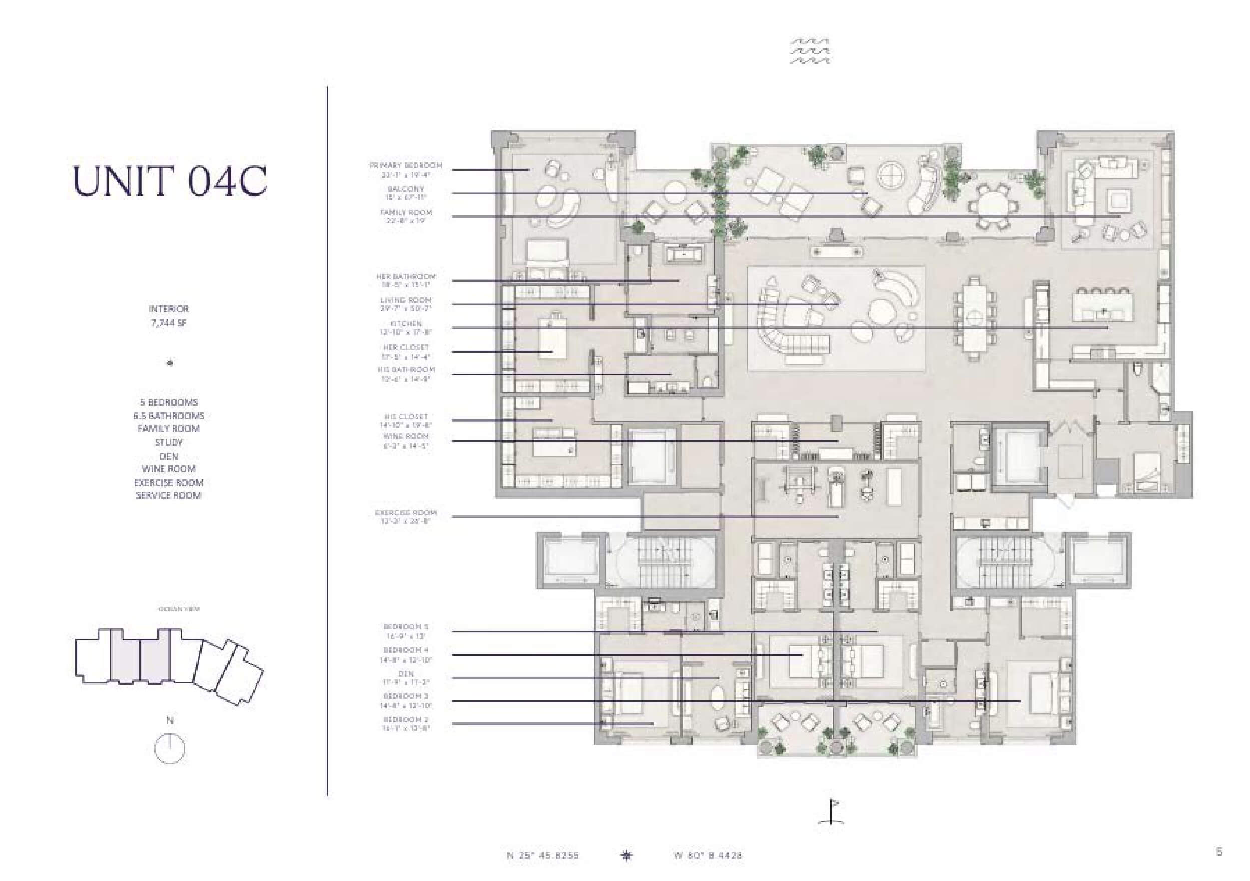 Floor Plan 6 Fisher Island Residence 04C
